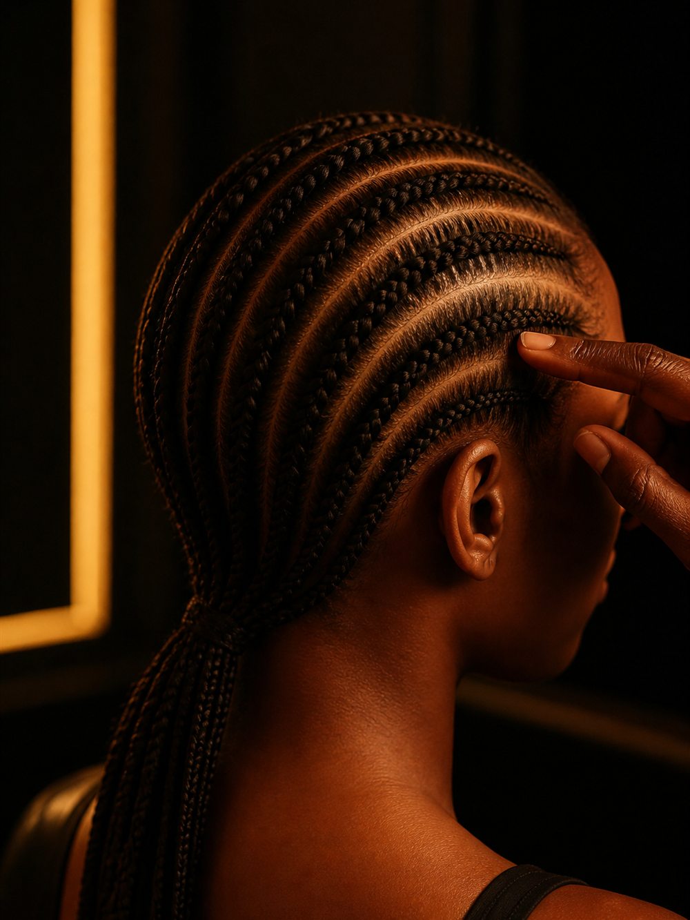 Cornrow styling